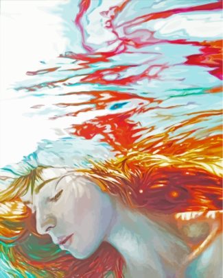 Ginger Girl Underwater diamond painting