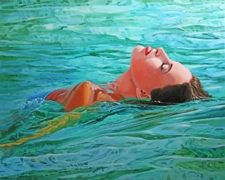 Girl Swimming diamond painting