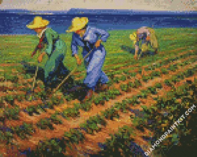 Girls Farming Art diamond paintings