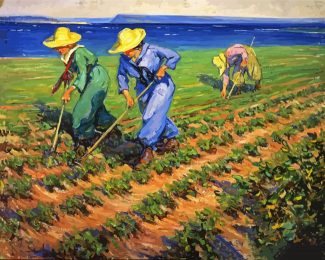 Girls Farming Art diamond painting