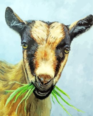 Goat With Grass diamond painting