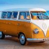 Gold Kombi Volkswagen diamond painting