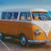 Gold Kombi Volkswagen diamond painting