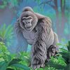 Gorilla and Baby diamond painting