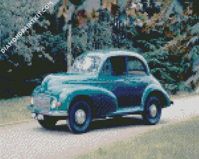 Green Morris Minor Car diamond paintings