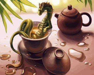 Green Tea Dragon diamond painting