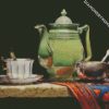 Green Teapot diamond painting