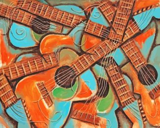 Guitars Art diamond painting