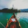 Girl In Boat In Lake Bled Slovenia diamond painting