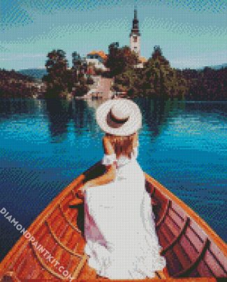 Lake Bled Boat Trip diamond painting