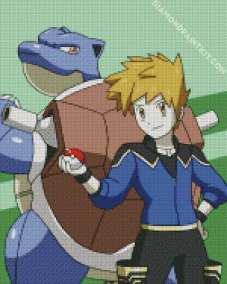 Pokemon Unite Blue And blastoise diamond painting