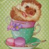 Hedgehog In Cup diamond paintings