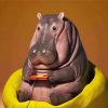 Hippo Gamer diamond painting