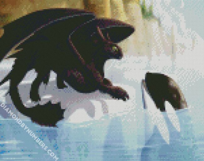 How To Train Your Dragon And Orca diamond painting