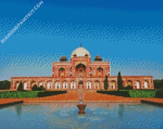 Humayun’s Tomb Building Delhi India diamond painting