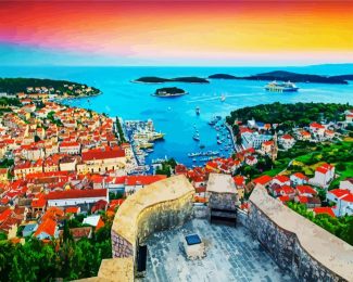 Hvar Croatia At Sunset diamond painting