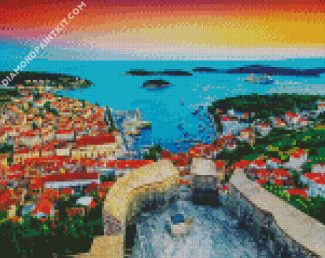 Hvar Croatia At Sunset diamond painting