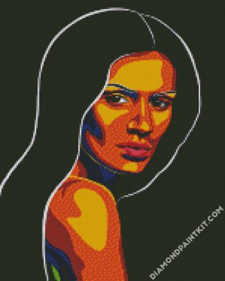 Illustration Latina Girl diamond painting