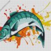 Illustration Salmon Fish diamond painting