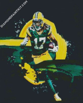 Illustration Davante Adams diamond painting