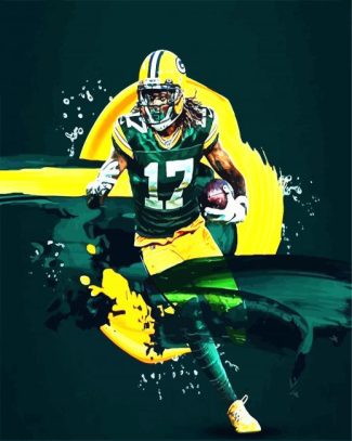 Illustration Davante Adams diamond painting