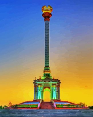 Independence Monument dushanbe diamond painting