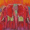 Indian Elephants Art diamond paintings