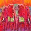 Indian Elephants Art diamond painting