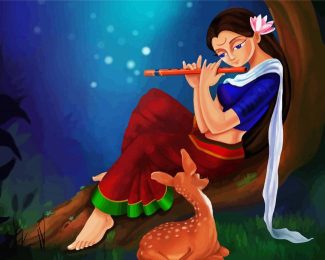 Indian Flute Player diamond painting