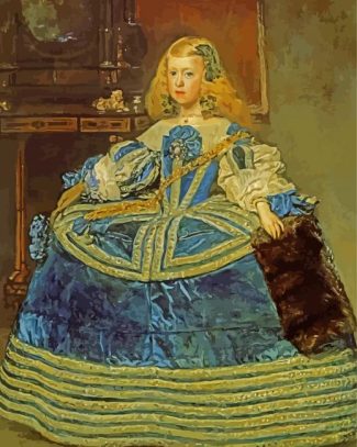 Infanta Margarita Teresa in a Blue Dress by Diego Velazquez diamond painting