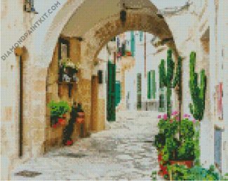 Italy Puglia Streets diamond Painting