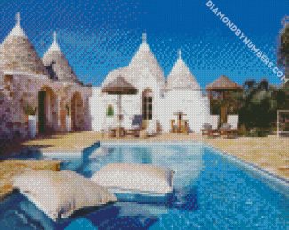 Italy Puglia Trulli diamond painting