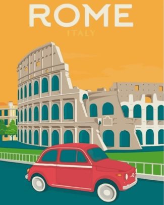 Italy Rome Poster diamond painting