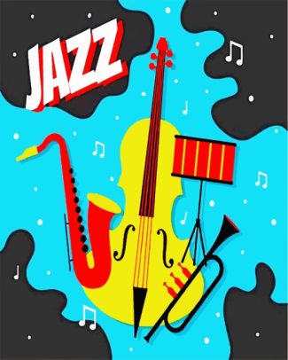 Jazz Music Illustration diamond painting