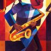 Jazz Saxophone Player diamond painting