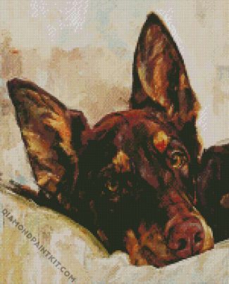 Kelpie Dog Art diamond painting