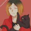 Kenma Kozume And Cat diamond painting