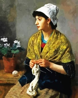 Knite Woman diamond painting