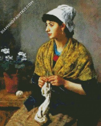 Knite Woman diamond painting