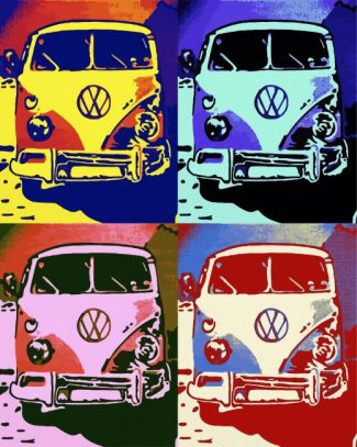 Kombi Volkswagen Pop Art diamond painting