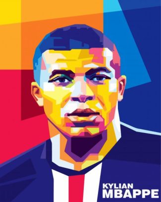 Kylian Mbappe pop Art diamond painting