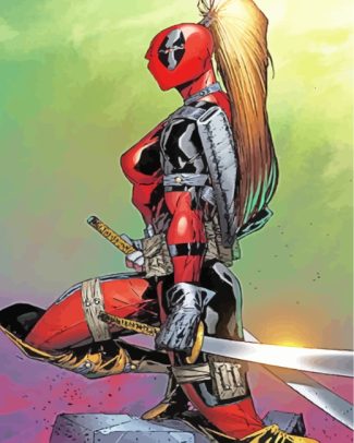 Lady Deadpool diamond painting