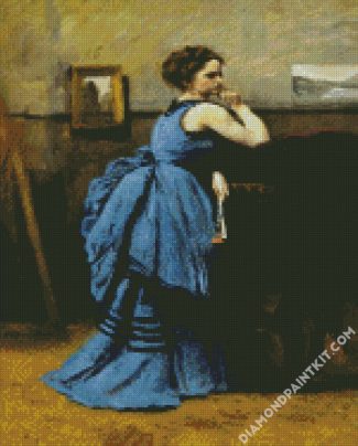 Lady In Blue diamond painting