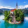 Lake Bled Slovenia diamond painting