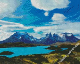 Lake Pehoé Lake diamond painting