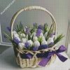 Lavender And Tulips Basket diamond painting