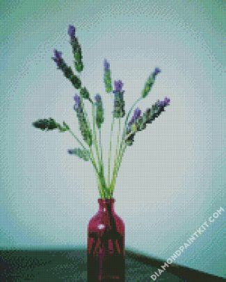 Lavender In Glass Vase diamond painting