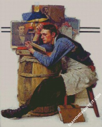 Law Student Norman Rockwell diamond painting