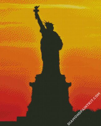 Liberty Statue Silhouette diamond painting