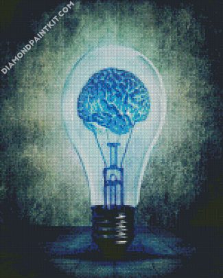 Light Bulb Brain diamond painting